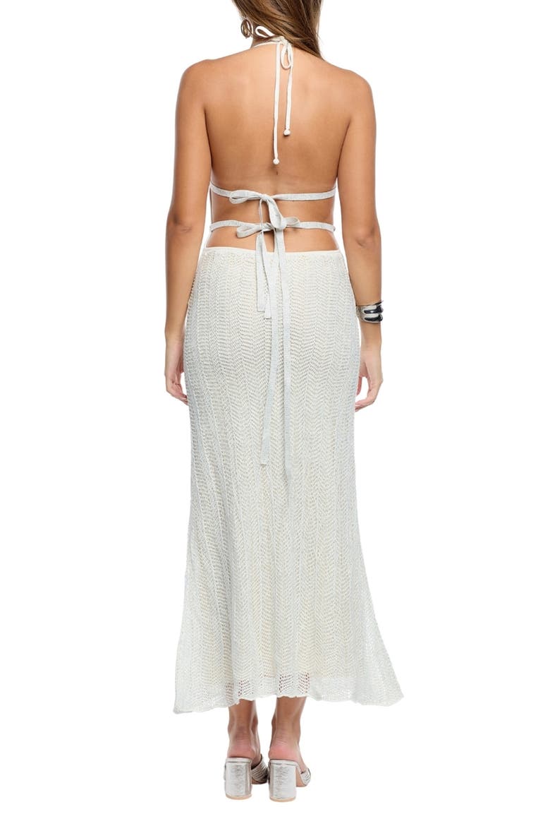 Ariel Cover-Up Dress, Alternate, color, WHITE AND SILVER
