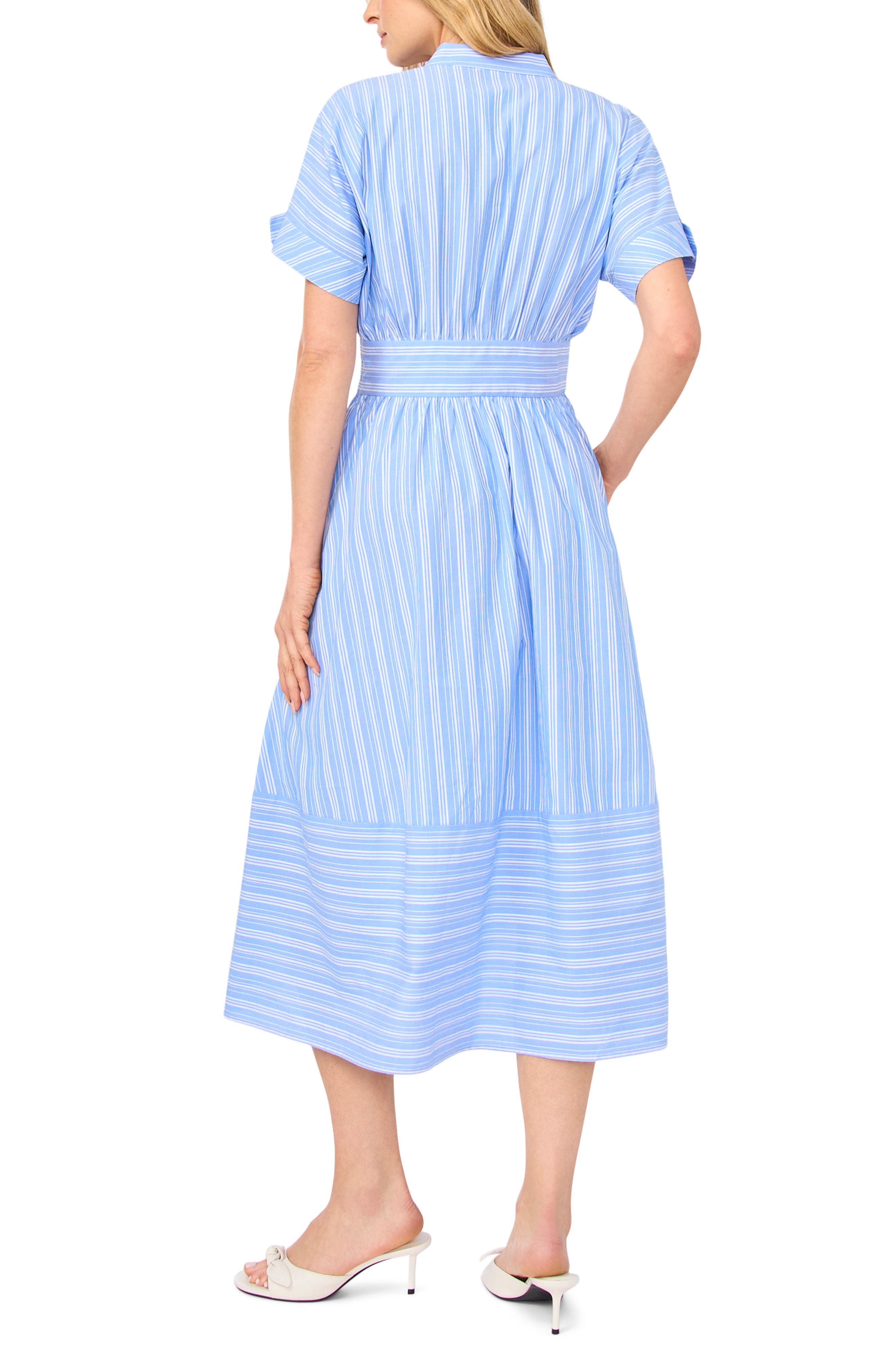 Stripe Cotton Midi Dress - image 2