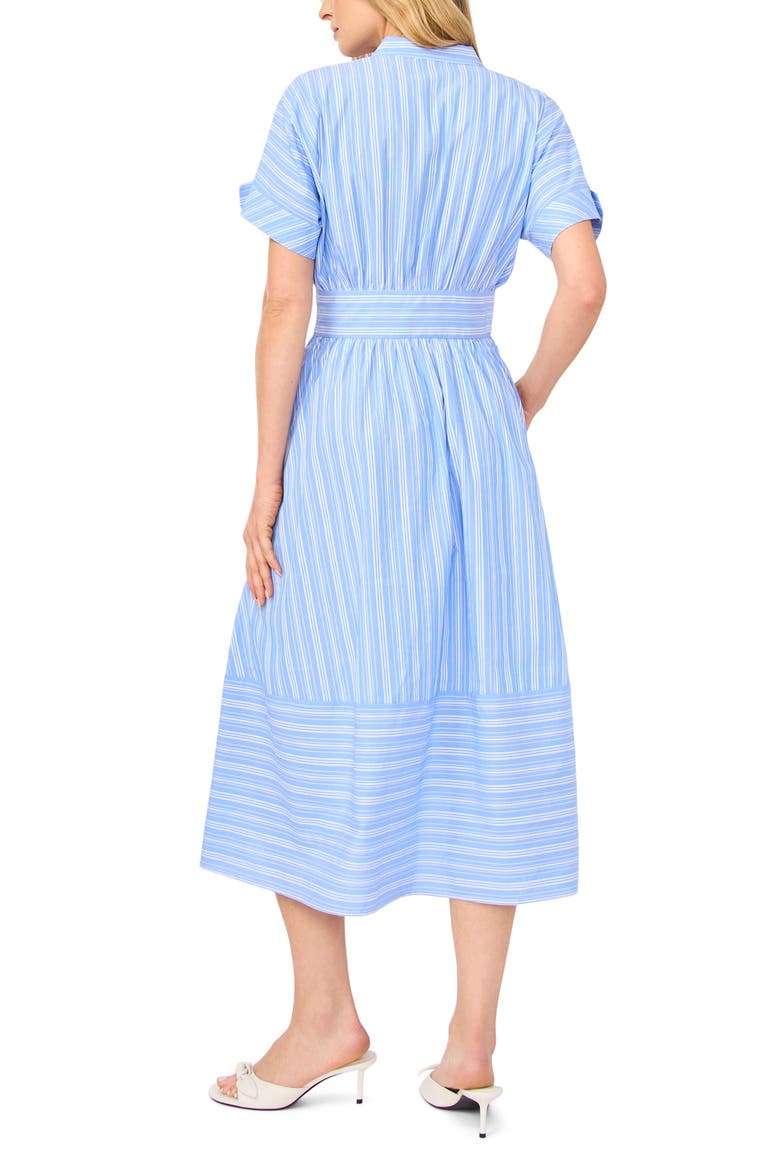 Stripe Cotton Midi Dress, Alternate, color, GRANADA SKY