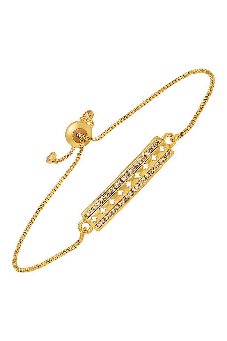 Pavé CZ Bar Slide Bracelet, Alternate, color, GOLD