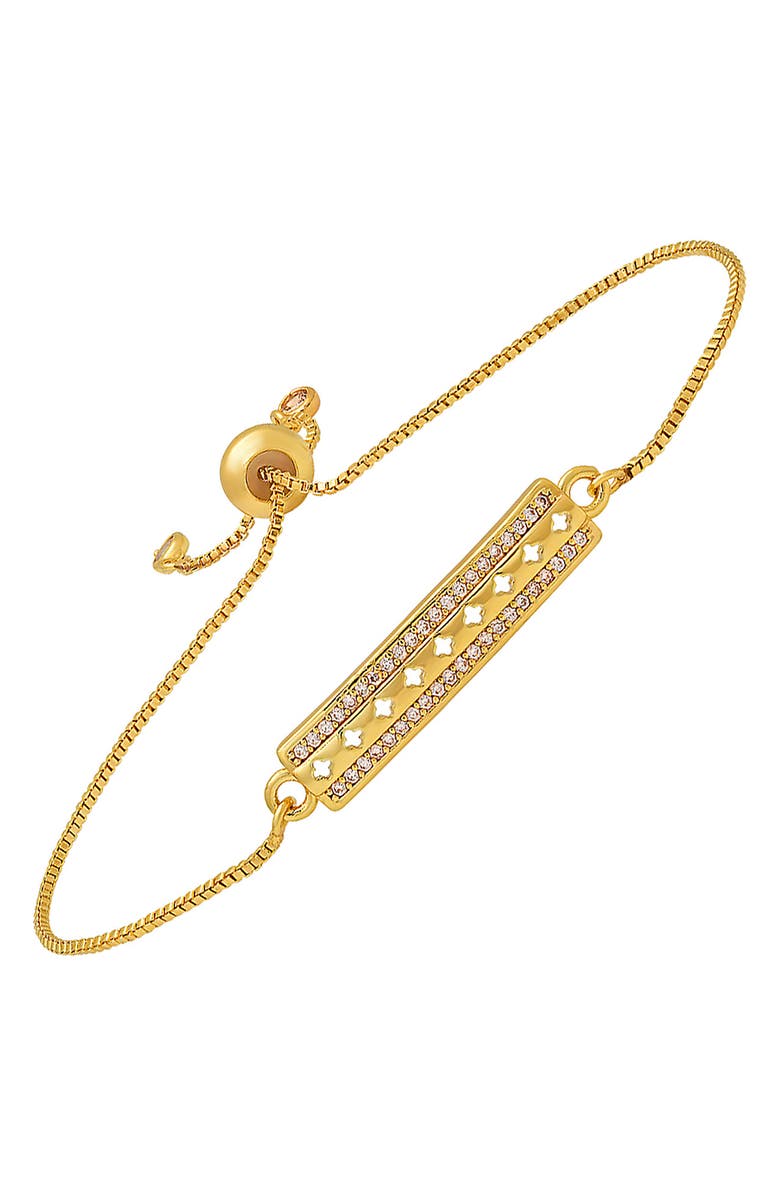 HMY JEWELRY Pavé CZ Bar Slide Bracelet, Alternate, color, 