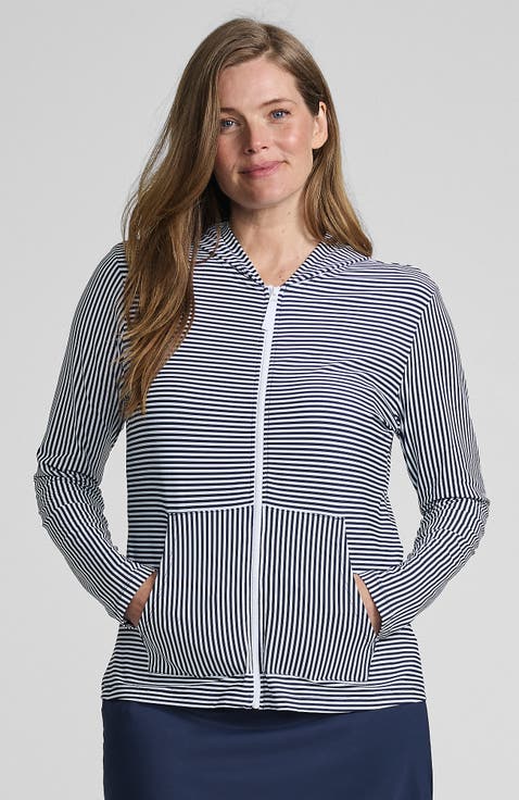 SunShade UPF 50 Hooded Zip Front Rash Guard