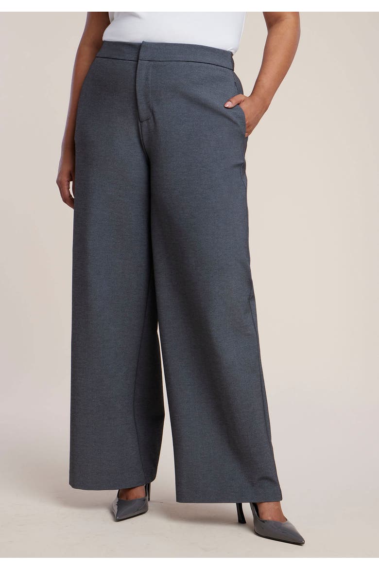 The Ultimate Stretch Wide Leg Pant, Alternate, color, HEATHER GREY