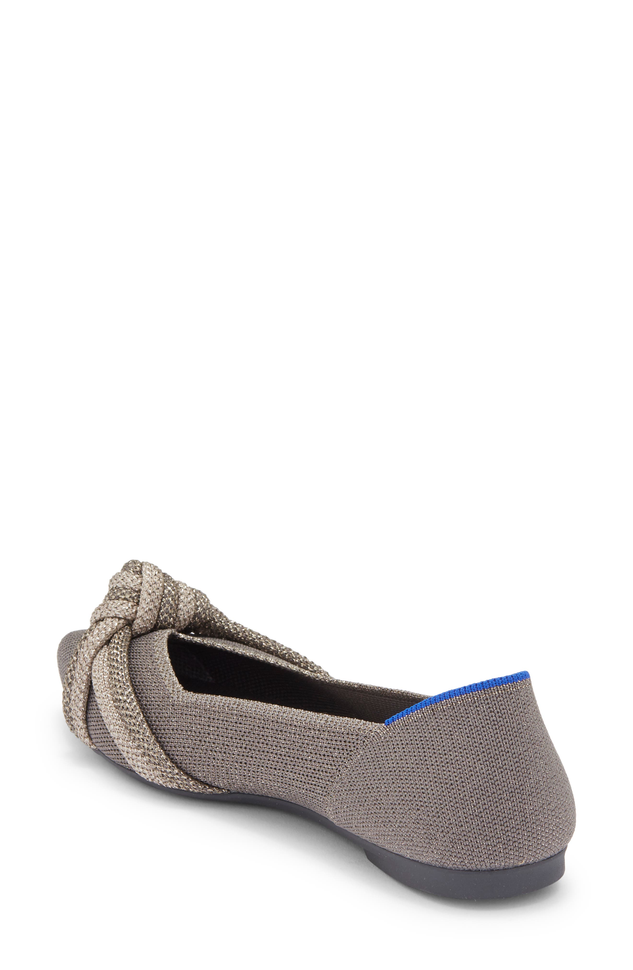 Pointed Toe Knot Flat, Alternate, color, SILVER MIX