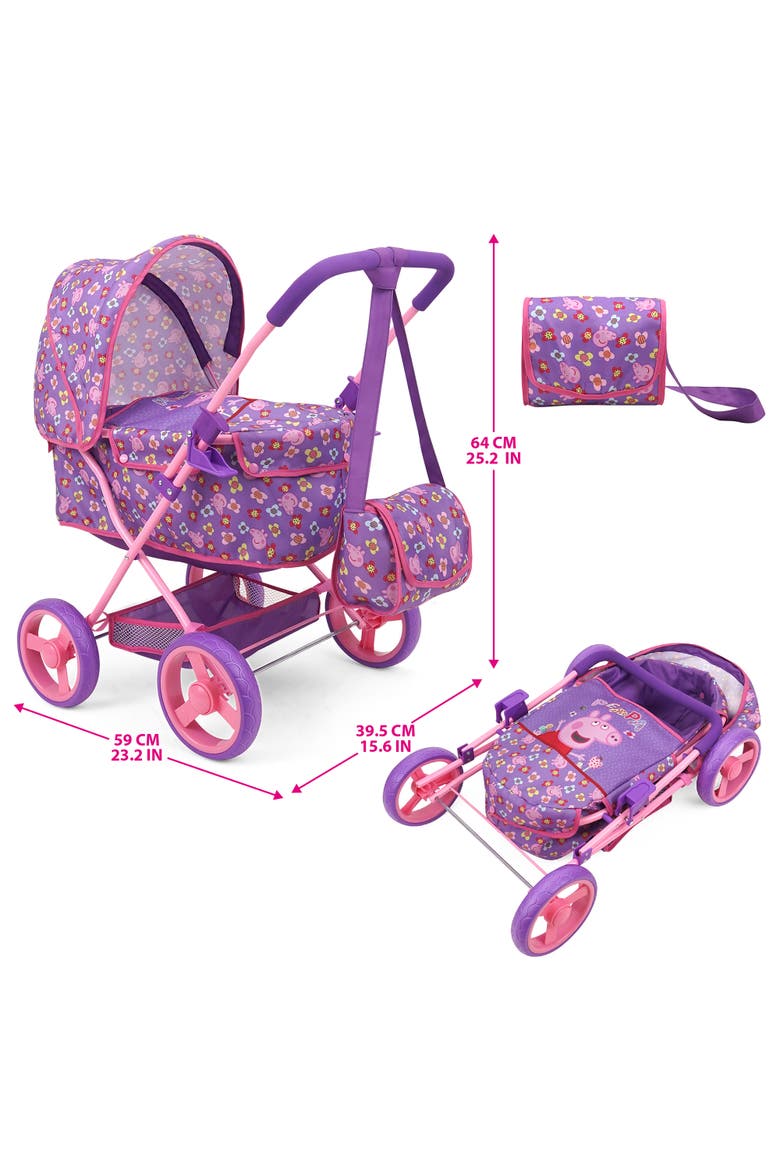 Doll Deluxe Pram & Bag, Alternate, color, Multicolored