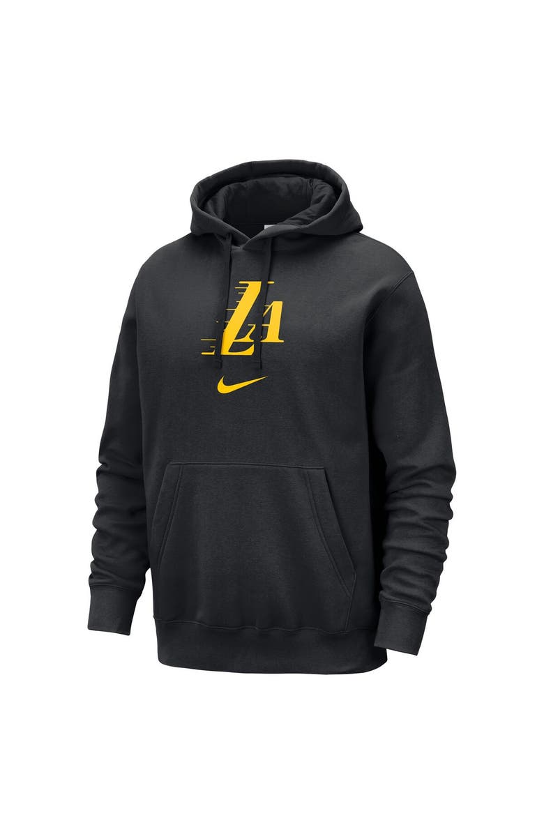 Nike Men's Nike Black Los Angeles Lakers 2023/24 City Edition Essential Club Pullover Hoodie, Alternate, color, 