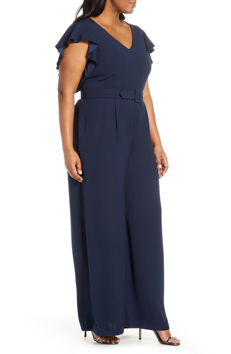 Eliza J Flutter Sleeve Jumpsuit, Alternate, color,
