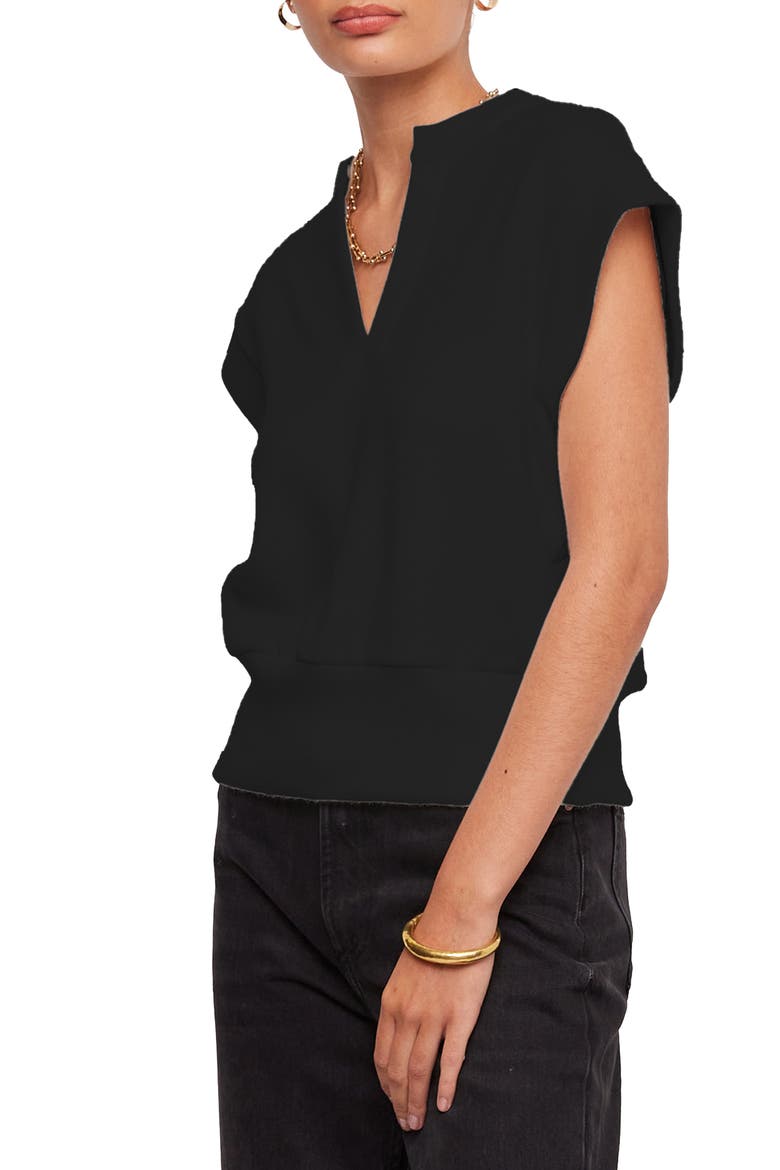 Morgan V-Neck Top, Alternate, color, BLACK