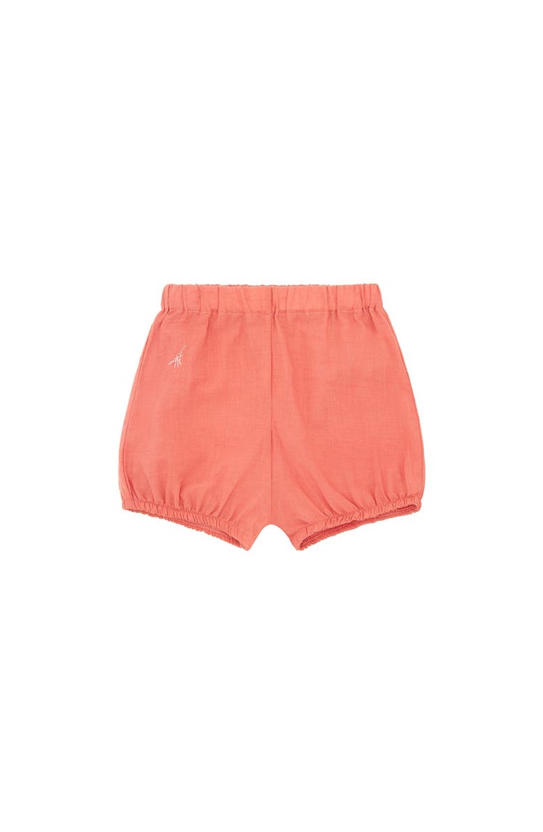 Vild House of Little Organic Cotton Woven Bloomer Shorts, Main, color, Coral-Natural Madder Plant