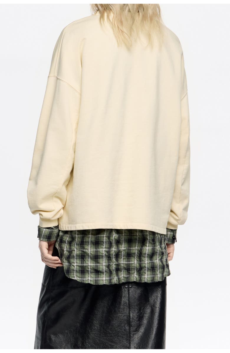 Bimba y Lola Long Ballerinas Logo Sweatshirt, Alternate, color, Ivory