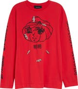Simone Rocha Dim Sum Logo Long Sleeve Cotton Graphic T-Shirt