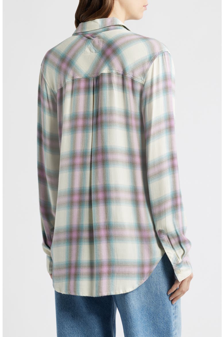 Hunter Plaid Button-Up Shirt, Alternate, color, PERIWINKLE BLUE