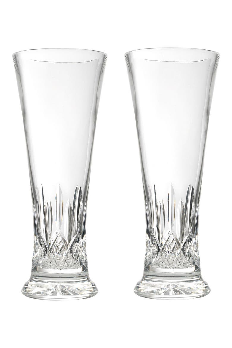 'Lismore' Lead Crystal Pilsner Glasses, Main, color, CLEAR