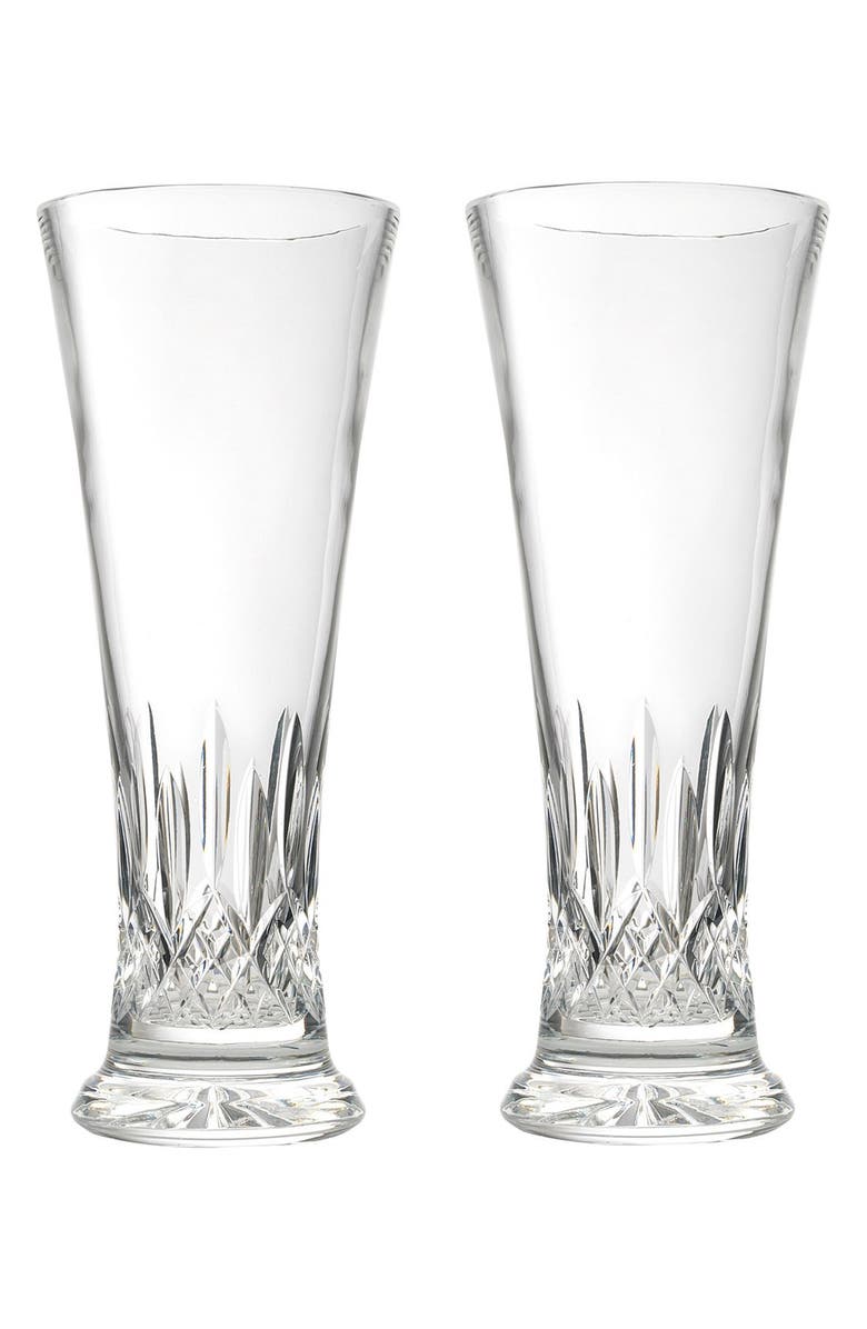 Waterford 'Lismore' Lead Crystal Pilsner Glasses, Main, color, 