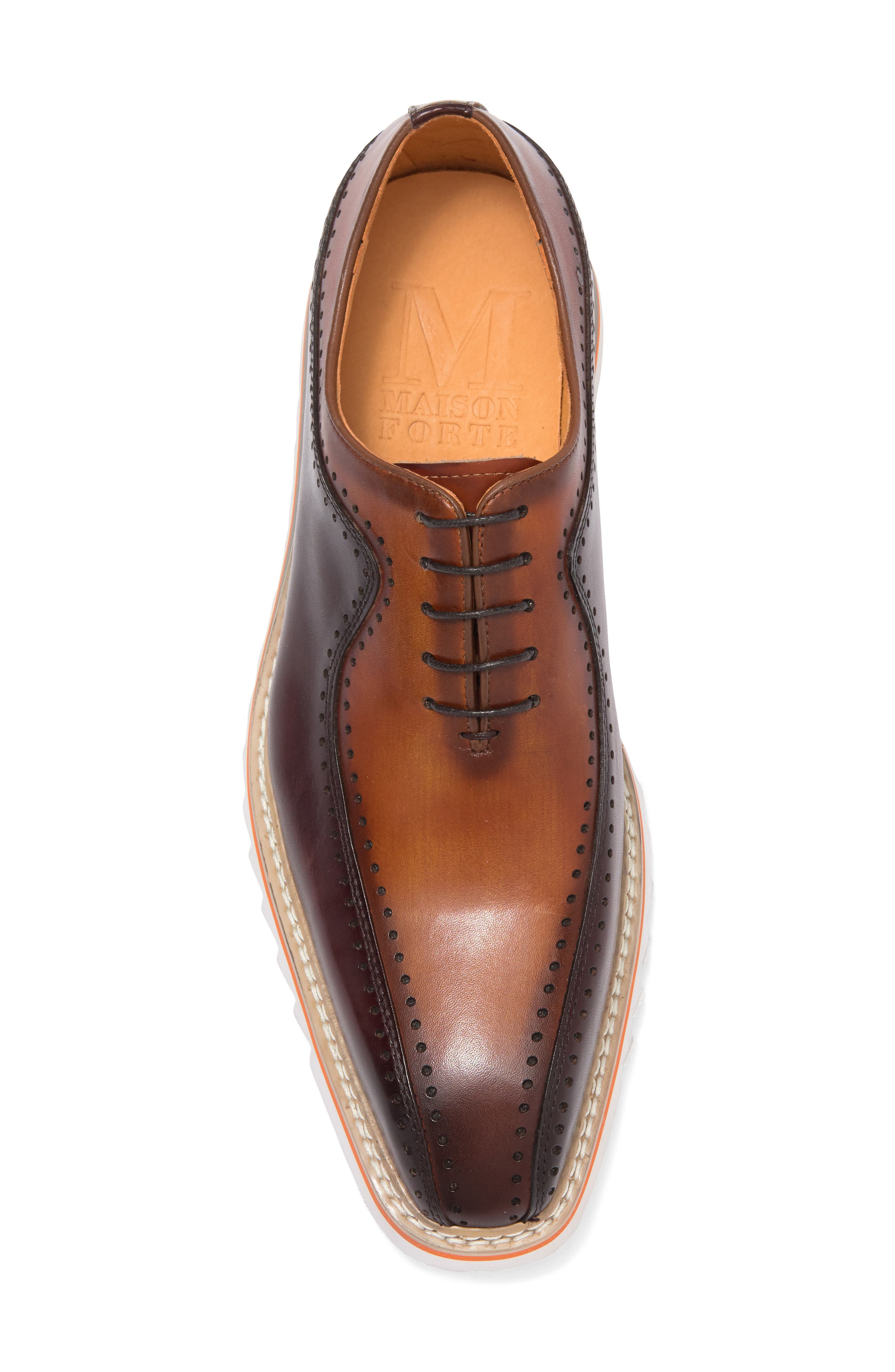 Maison Forte Dillinger Two-Tone Oxford, Alternate, color, Cognac-Brown