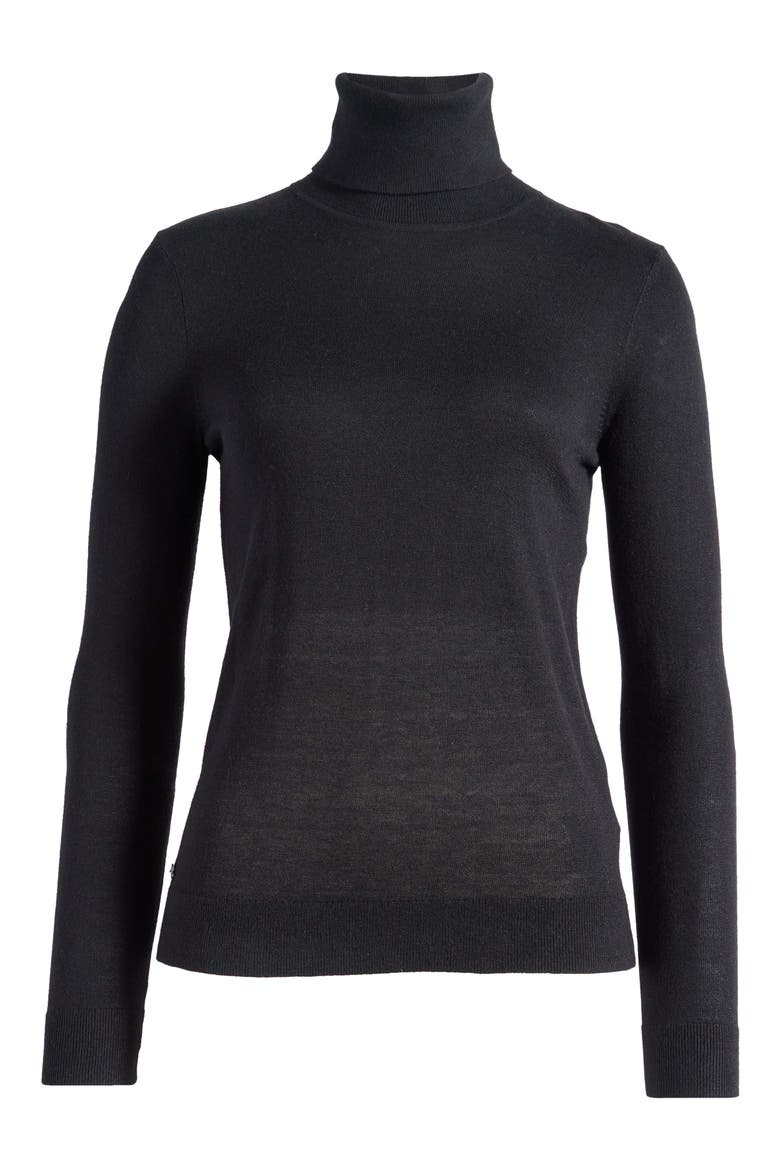 Ribbed Turtleneck Sweater, Alternate, color, BLACK