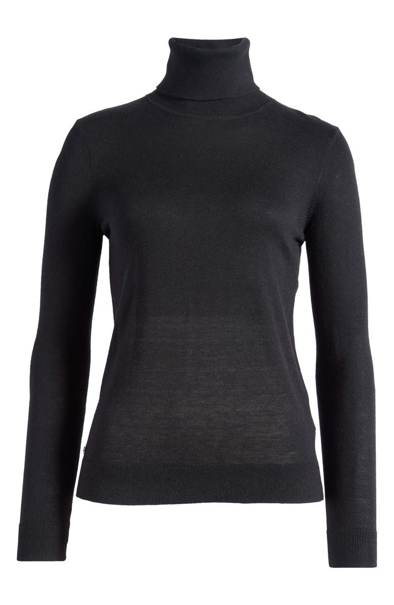 Lauren Ralph Lauren Ribbed Turtleneck Sweater, Alternate, color, Black