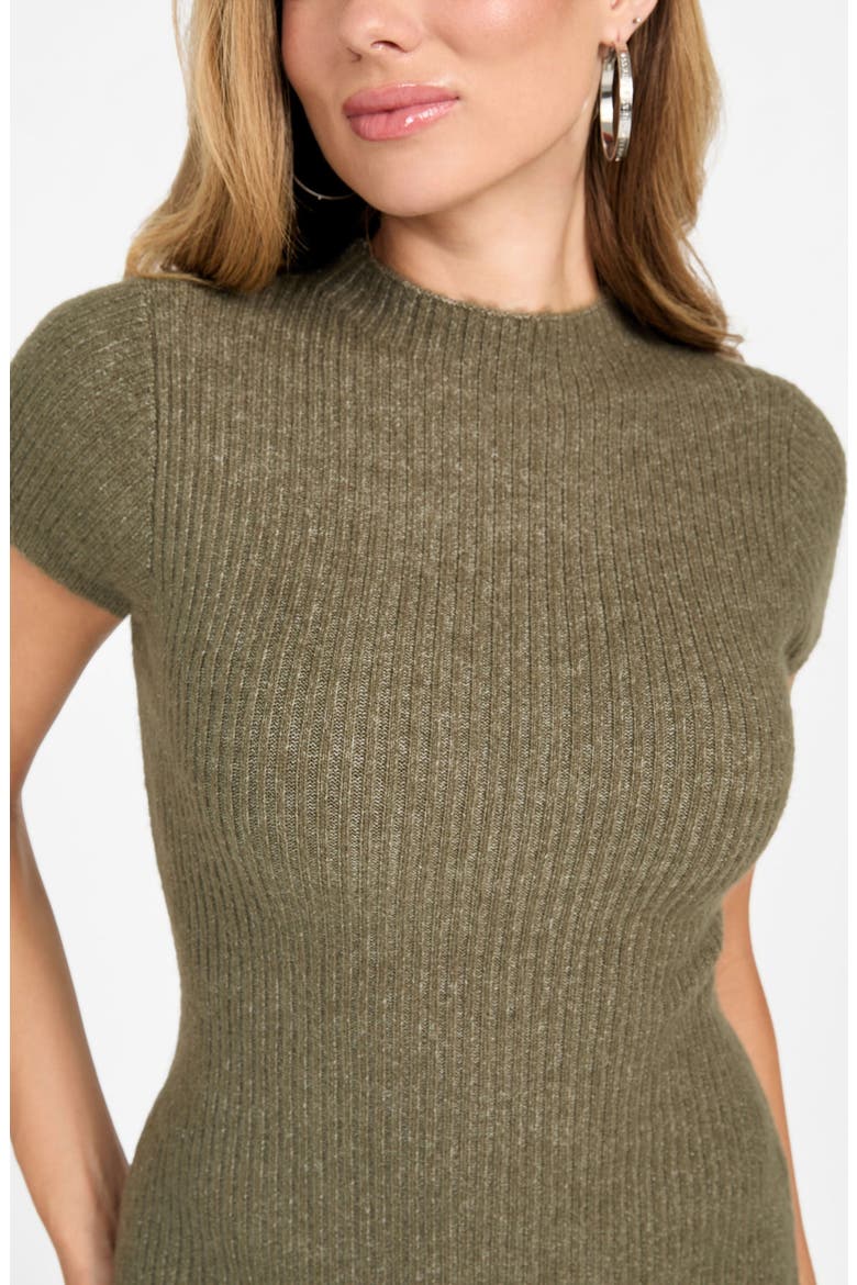 Toki Rib Sweater Dress, Alternate, color, MEDIUM OLIVE