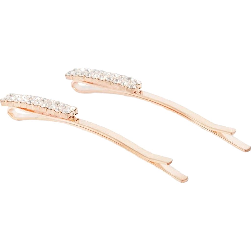 NUME Double Row Sparkle Hair Pin Set in Rose Gold  product
