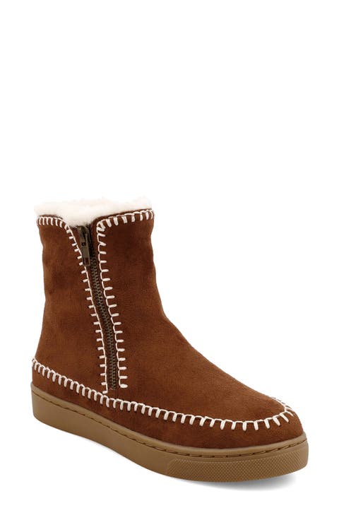 【PORTERNA】A shearling boots PROENZA SCHOULER Shearling-lined suede ankle boots | NET-A