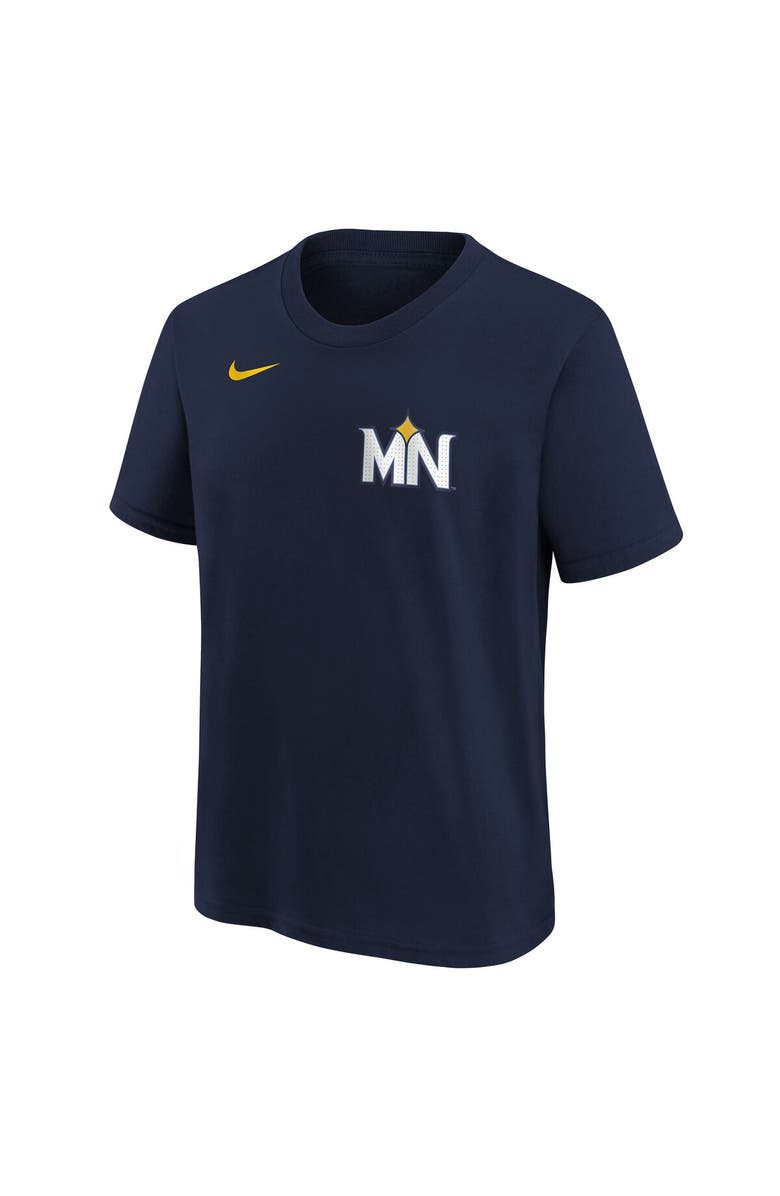 Nike Youth Nike Carlos Correa Navy Minnesota Twins 2024 City Connect Name & Number T-Shirt, Alternate, color, 