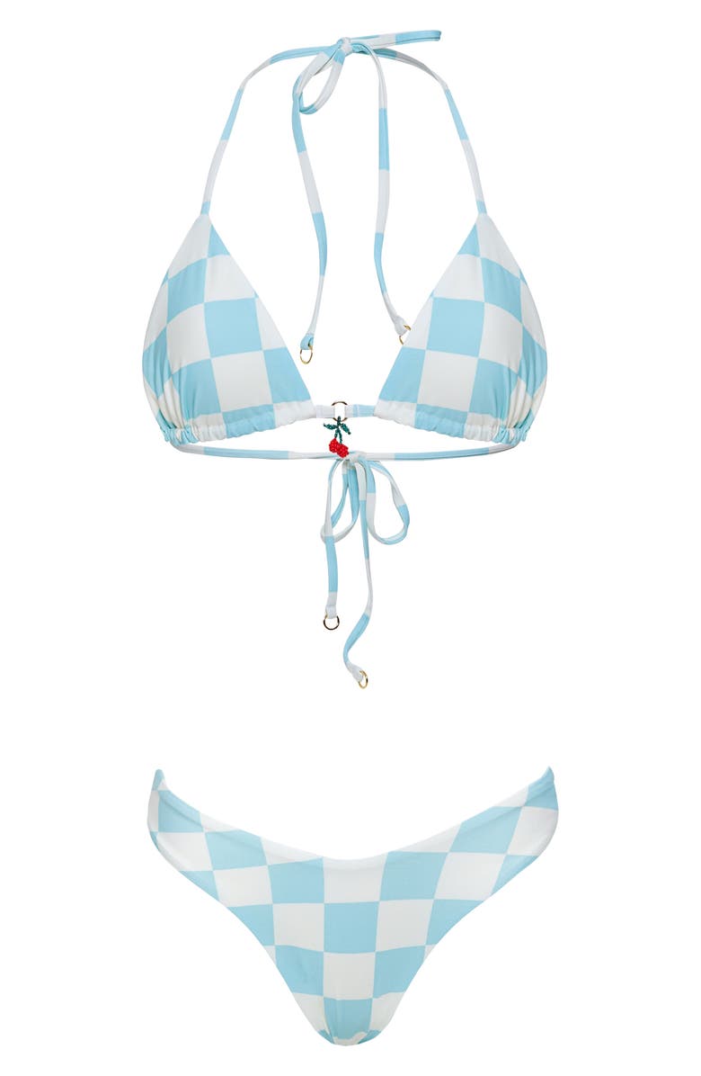 Maaji Royal Game Balmy Reversible Bikini Top, Alternate, color, Light Pastel Blue