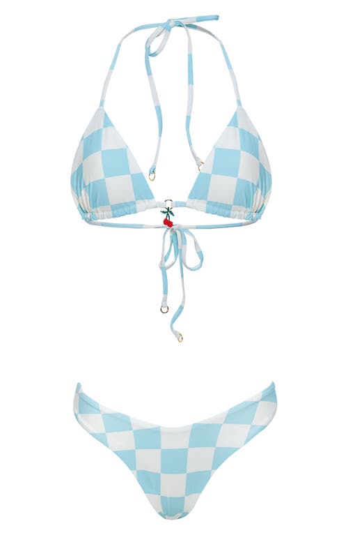 Maaji Royal Game Balmy Reversible Bikini Top In Blue