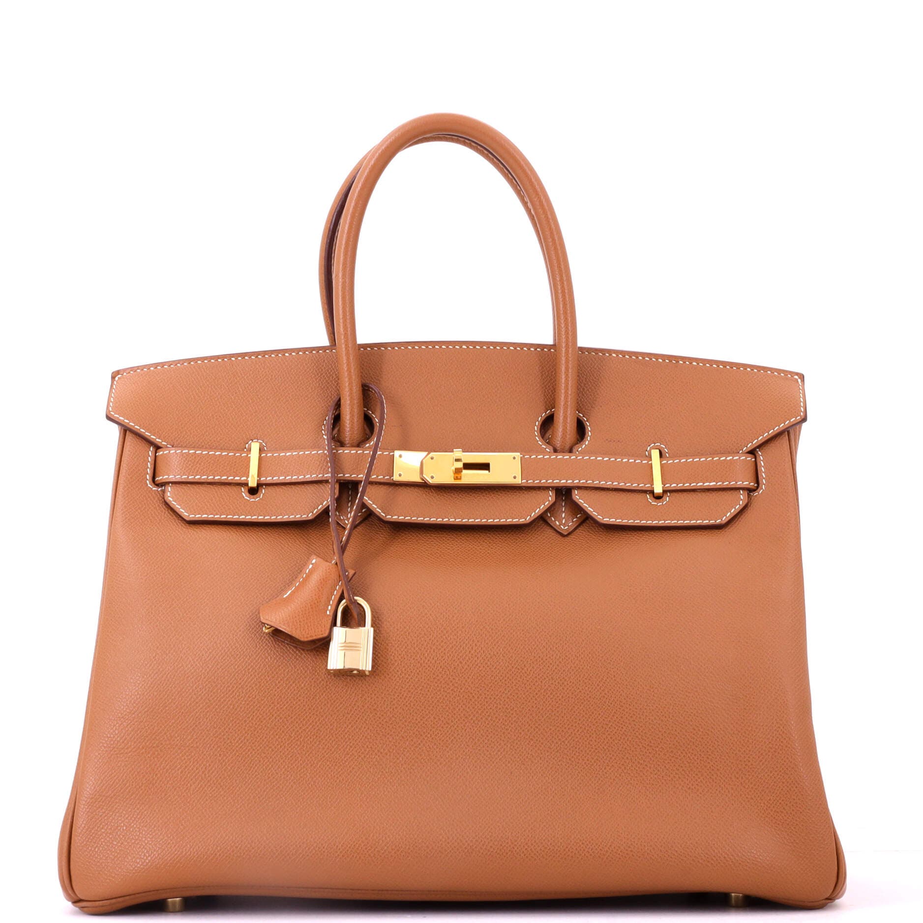 Birkin Handbag Brown Epsom with Gold Hardware 35, Main, color, Metallic Gold