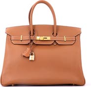Pre-Owned Hermes Birkin Handbag Brown Epsom with Gold Hardware 35