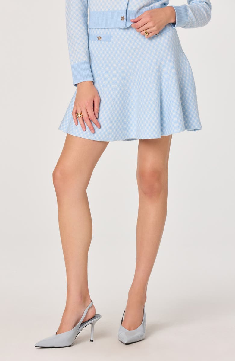 ASTR the Label Malvie Plaid Sweater Skirt, Alternate, color, Blue Plaid