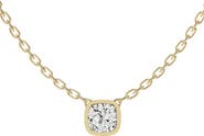 Jennifer Fisher 18K Gold Cushion Lab Created Diamond Pendant Necklace