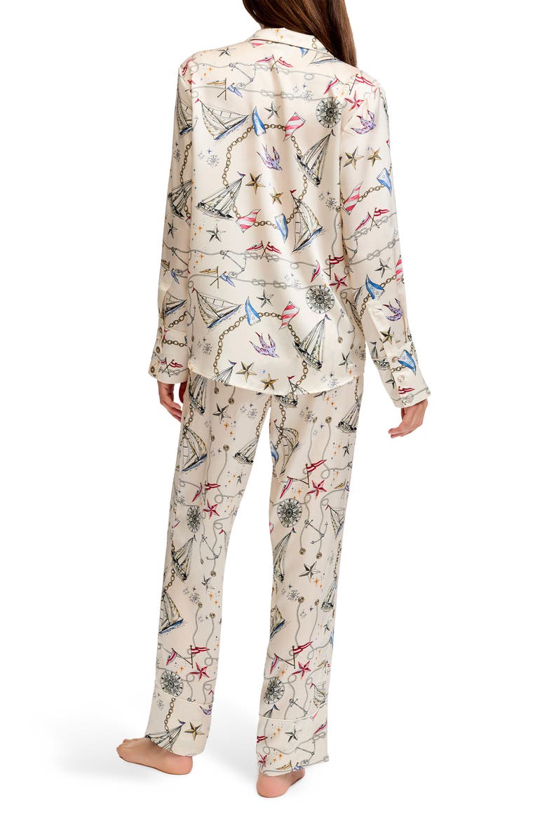 Silk Pajama Set, Alternate, color, BEIGE