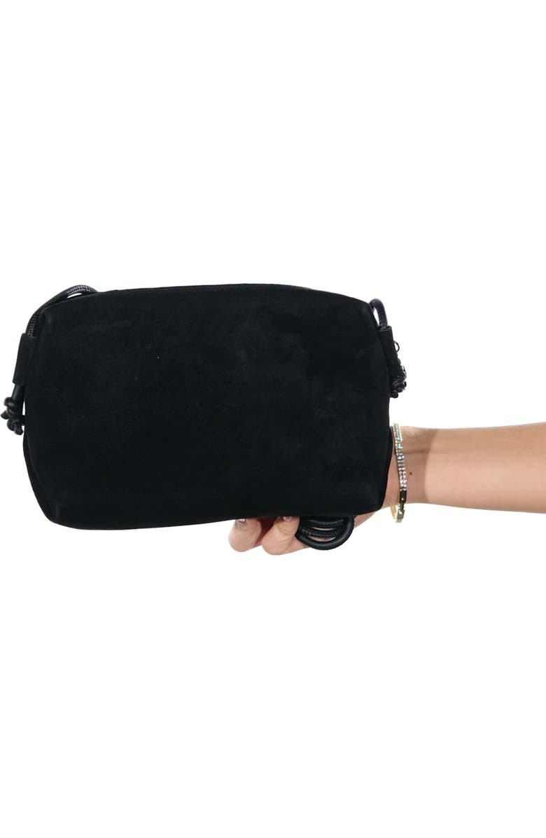 Forever & Always Shoes Selsey Crossbody Leather Bag, Alternate, color, Black Suede