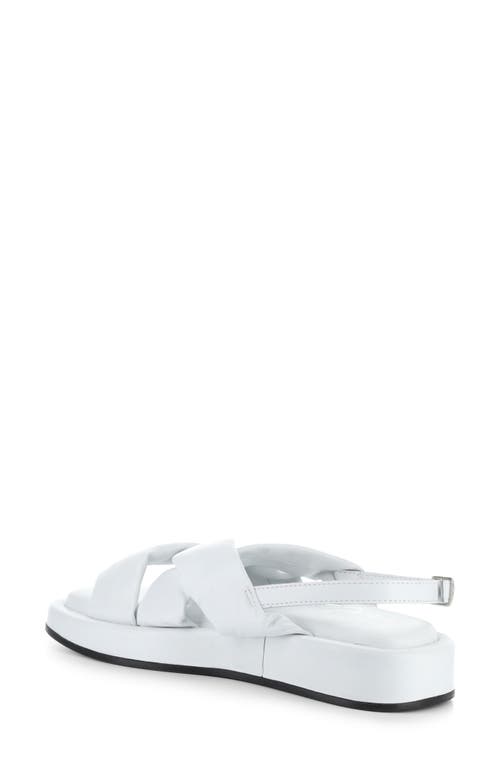Bos. & Co. Blitz Slingback Platform Sandal In White