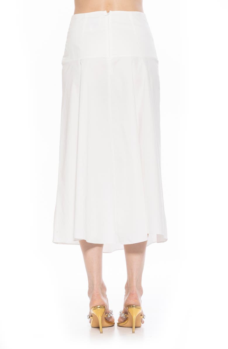 Alexia Admor Hadley Stretch Cotton Midi Skirt, Alternate, color, White