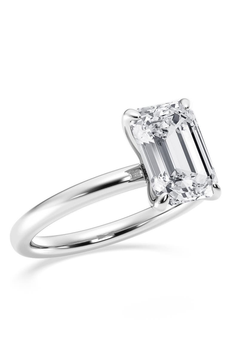 Badgley Mischka Collection Emerald Cut Lab Created Diamond Engagement Ring - 2.50 ctw, Alternate, color, White