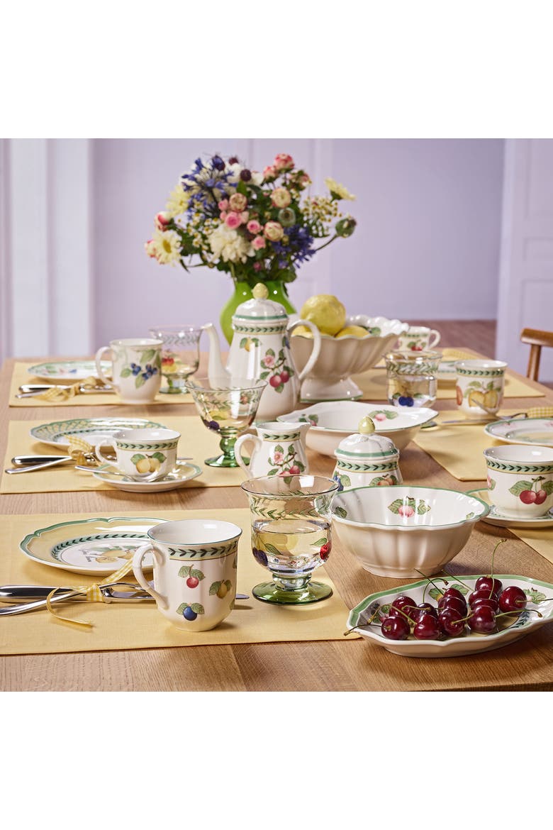 French Garden Fleurence Sugar Bowl, Alternate, color, white