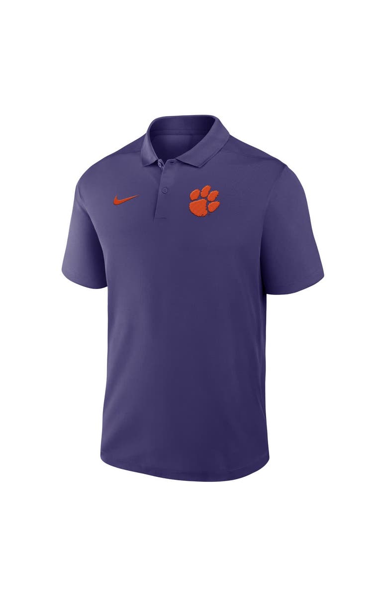 Nike Men's Nike Purple Clemson Tigers Primetime Victory Primary Logo Performance Polo, Alternate, color, Purple