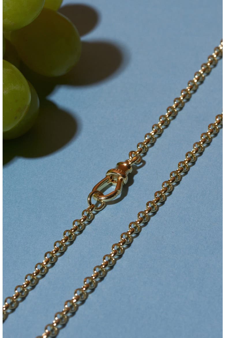 Gold Rolo Chain Necklace, Alternate, color, Yellow Gold Vermeil