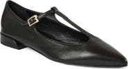 Bruno Magli Jianna Leather T-Strap Mary Jane Flat