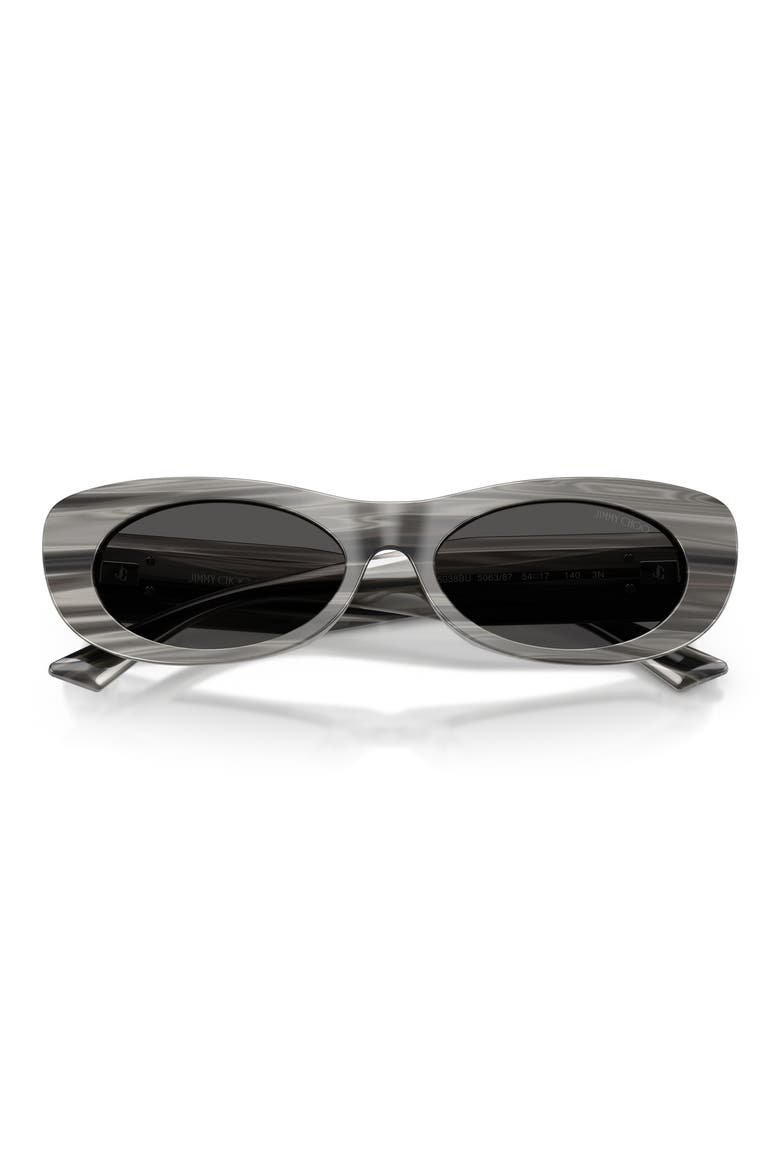 Danny 54mm Oval Sunglasses, Alternate, color, STRIPED BLACK / DARK GREY