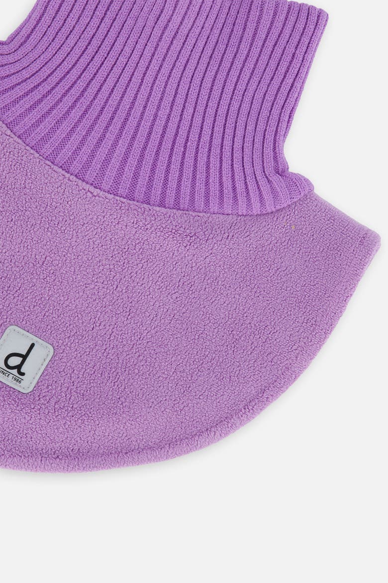 Fleece Knit & Polar Bib Turtle Neckwarmer, Alternate, color, Violet