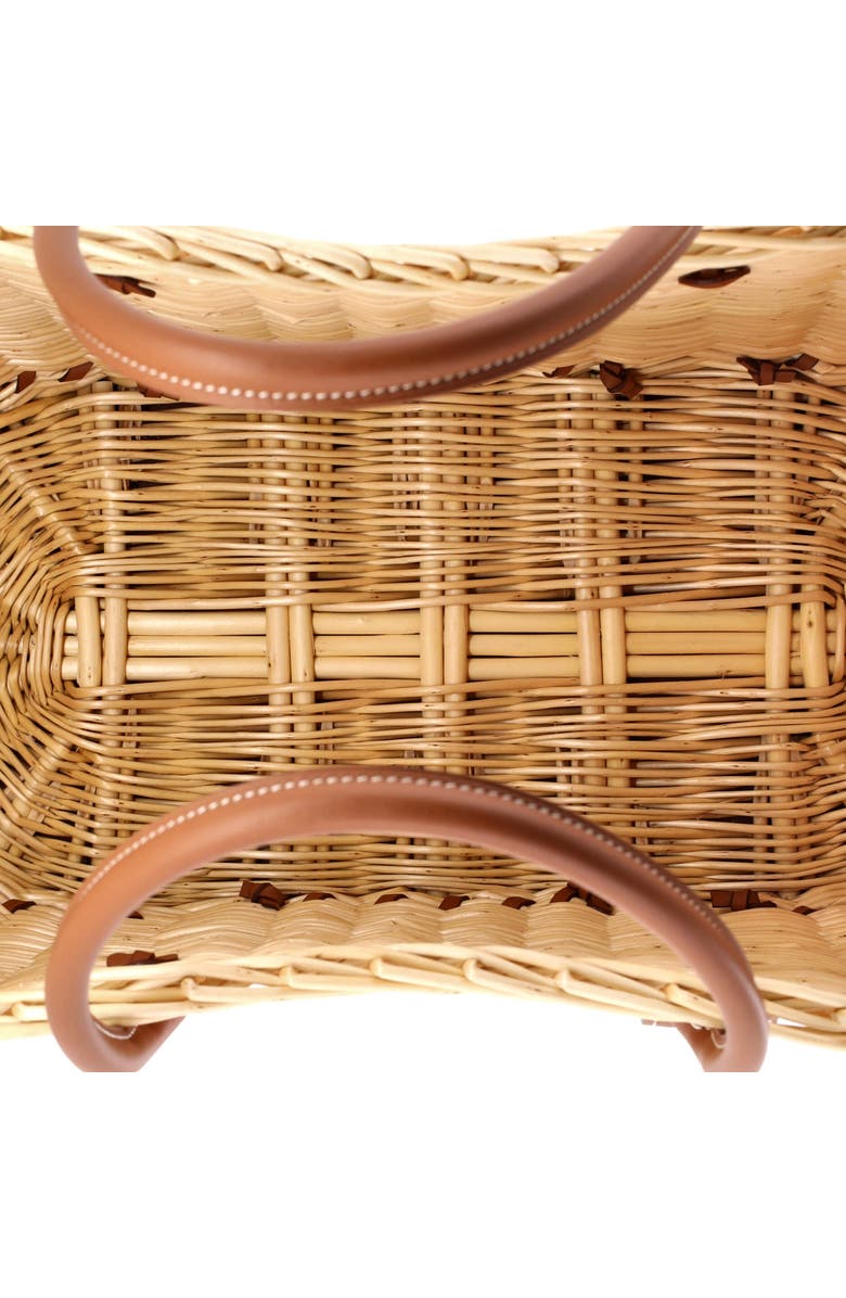 Pre-Owned Hermes Picnic Garden Party Tote Wicker and Leather, Alternate, color, Gold