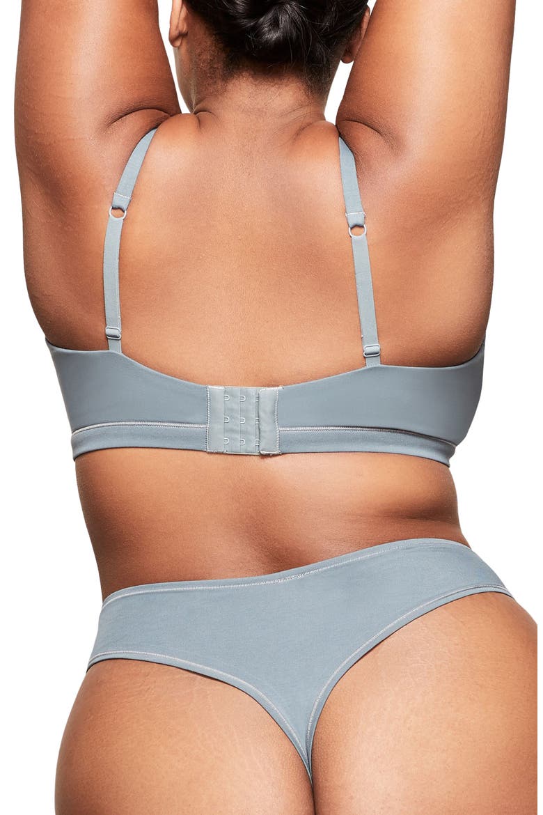 Stretch Cotton Rib Triangle Bralette, Alternate, color, KYANITE