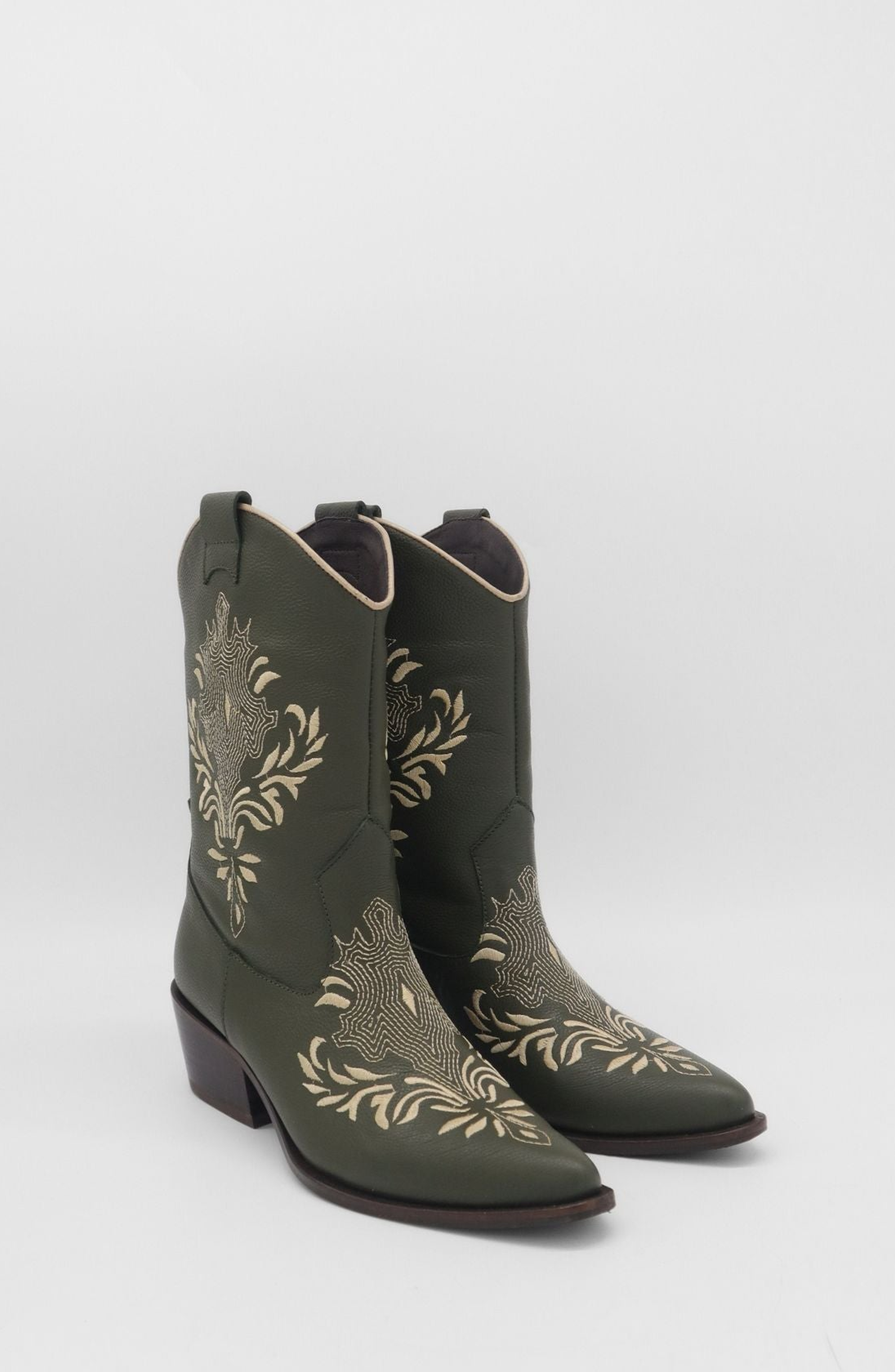Knox Cowboy Boots, Alternate, color, Olive