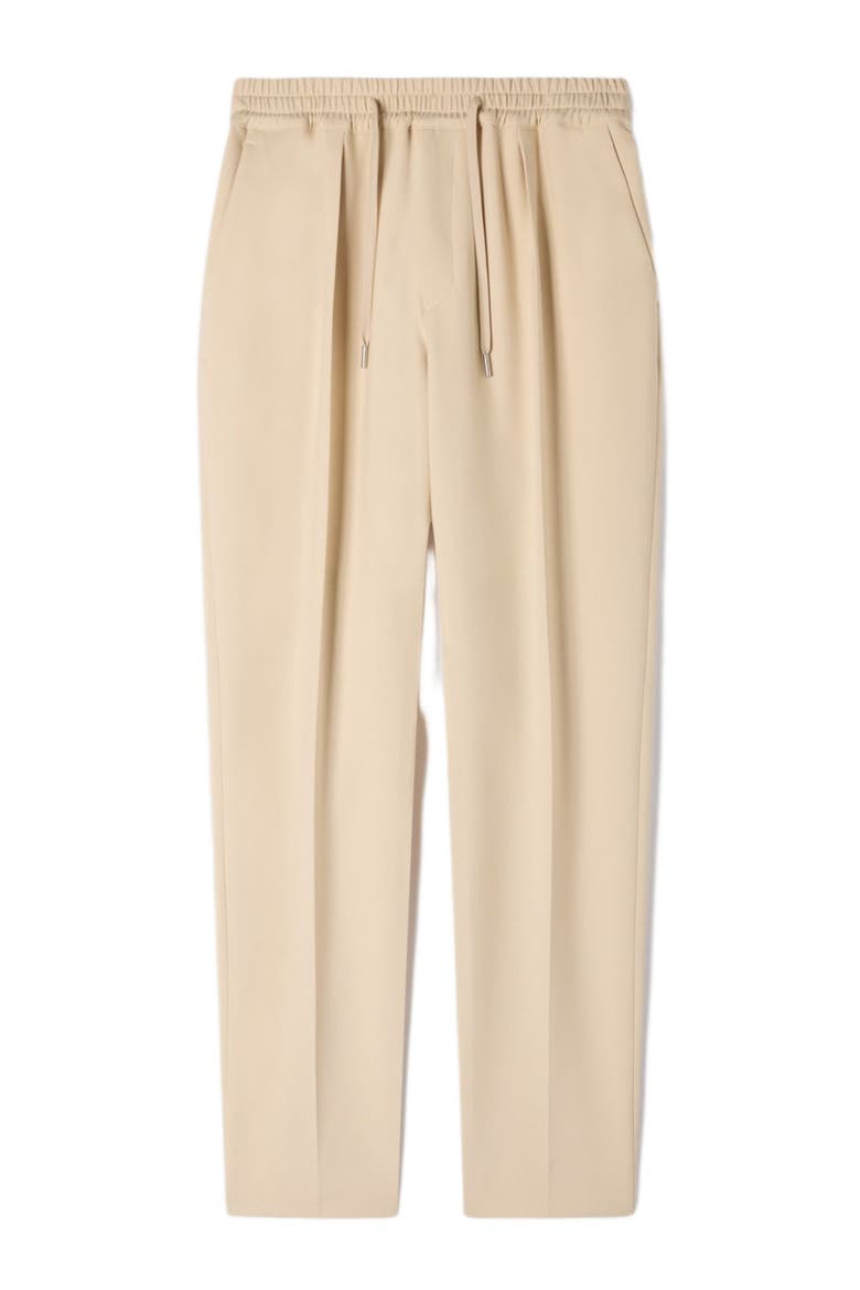 Elasticated straight-leg trousers, Main, color, Oats