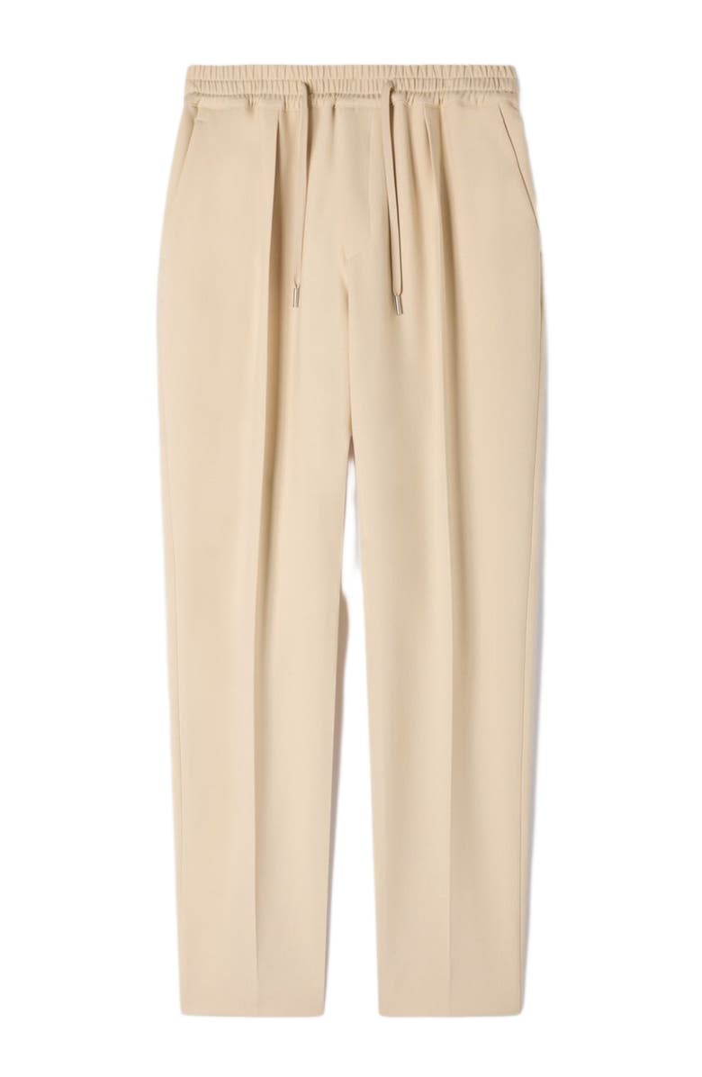 SANDRO Elasticated straight-leg trousers, Main, color, Oats