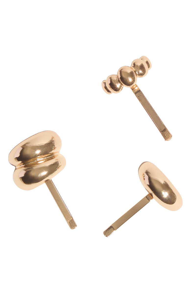 Kitsch 3-Pack Secure Hold Metal Pony Pins, Alternate, color, Gold
