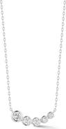 GLAZE JEWELRY Bezel Graduated Cubic Zirconia Necklace