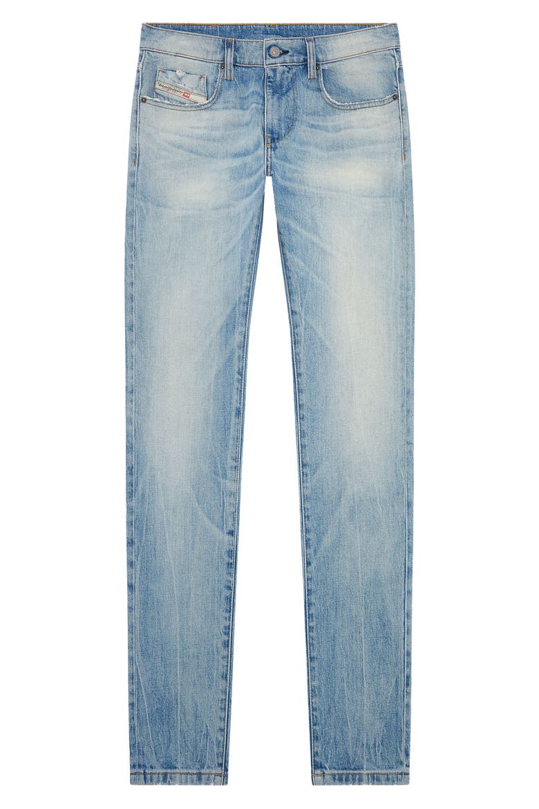 D-Strukt Slim Fit Jeans, Alternate, color, DENIM